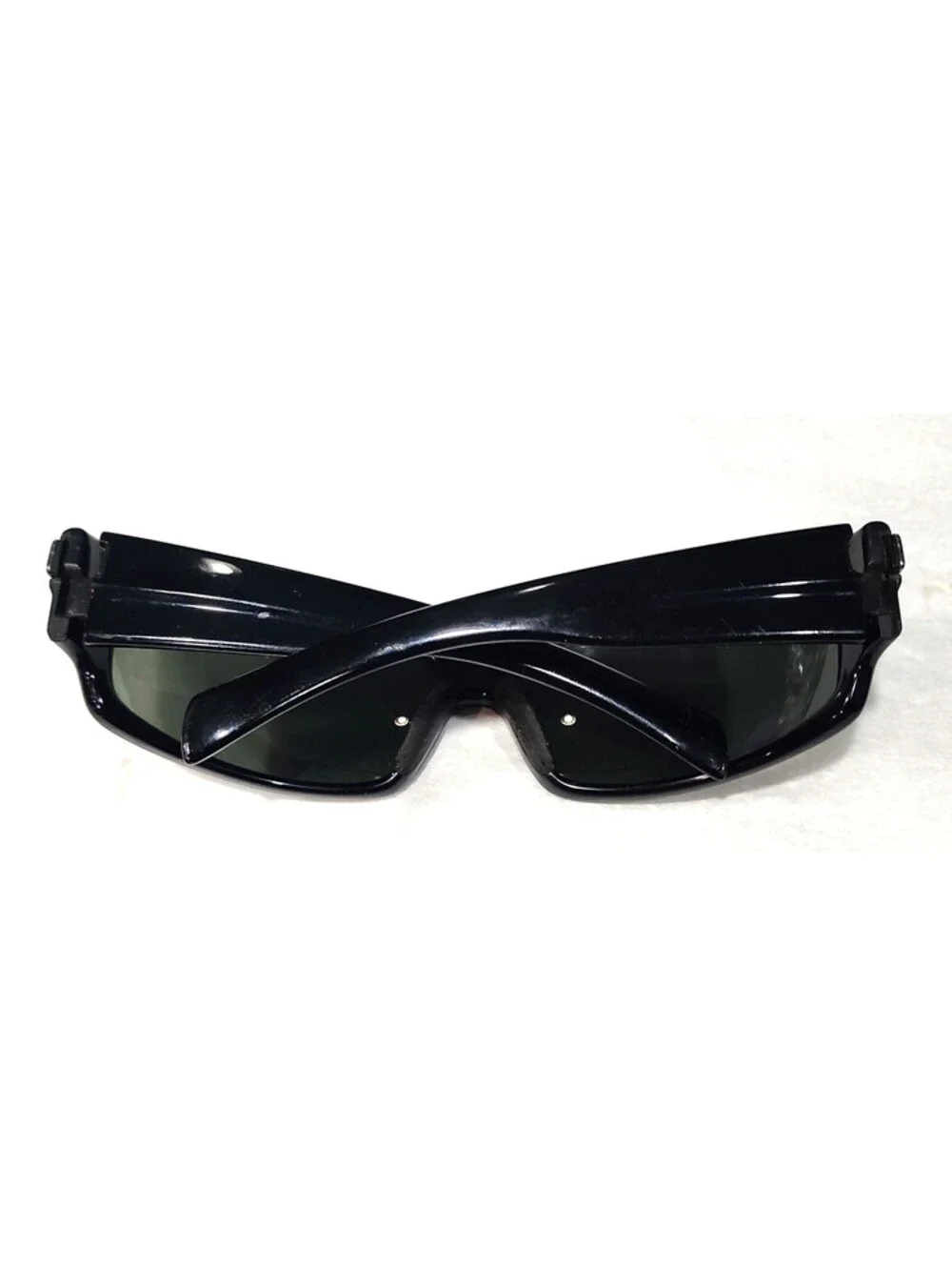 Bolle Black Rectangle Gray Wrap Sunglasses